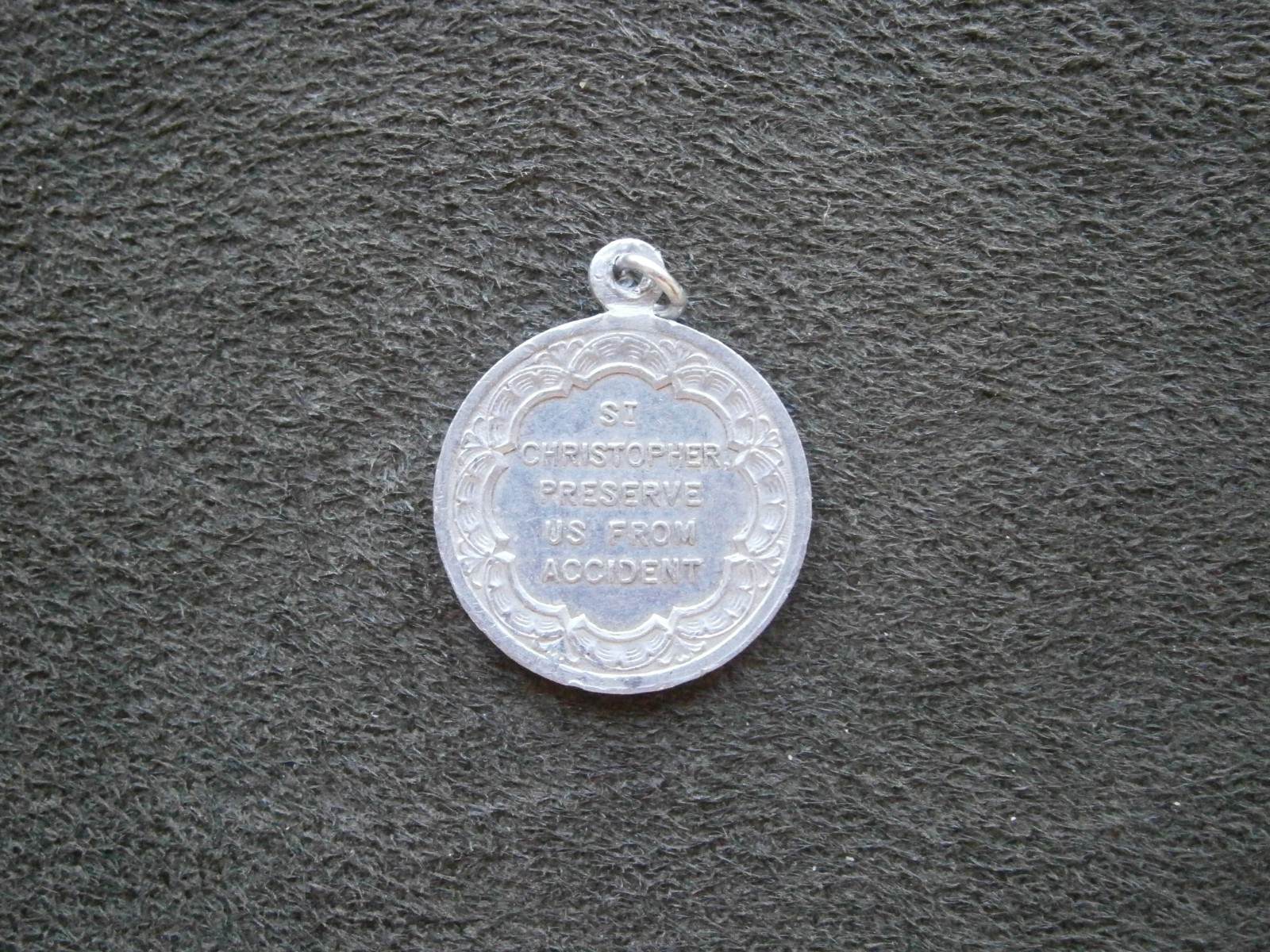 St Christopher Lightweight Aluminum Vintage Bracelet Charm Pendant