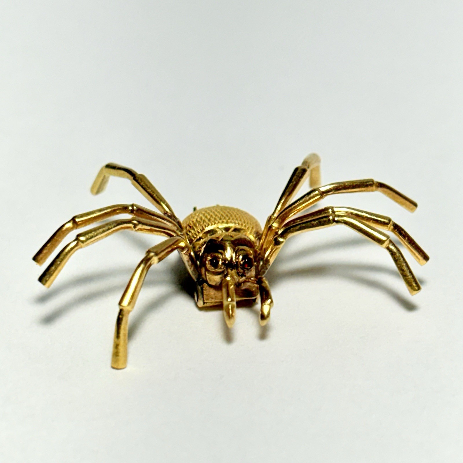 18K Yellow Gold Spider 39mm Brooch Pin 5.0g