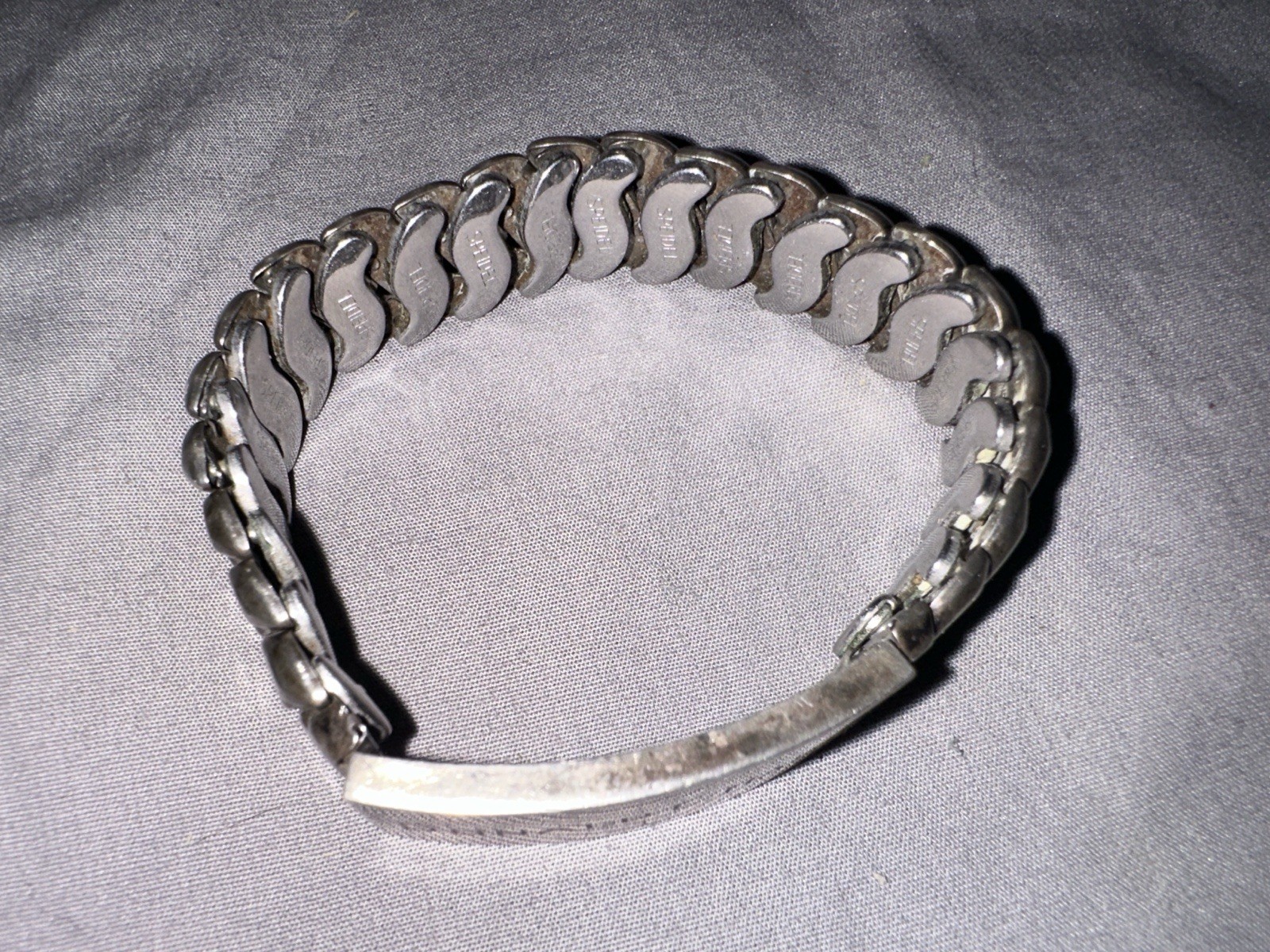 Vintage Speidel Sterling Silver Top ID Expansion Bracelet Engraved Donald