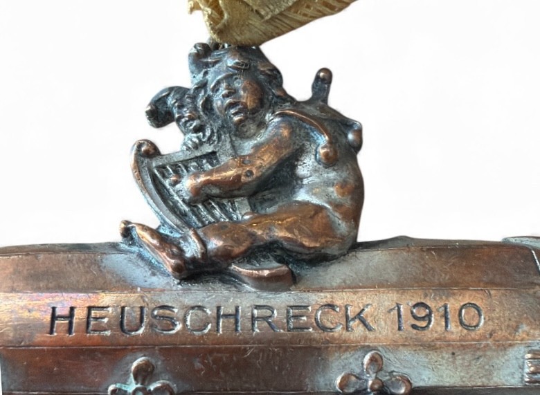 1910 German Airship Badge Heuschreck Zeppelin Era Aviation Medal Ribbon Worn