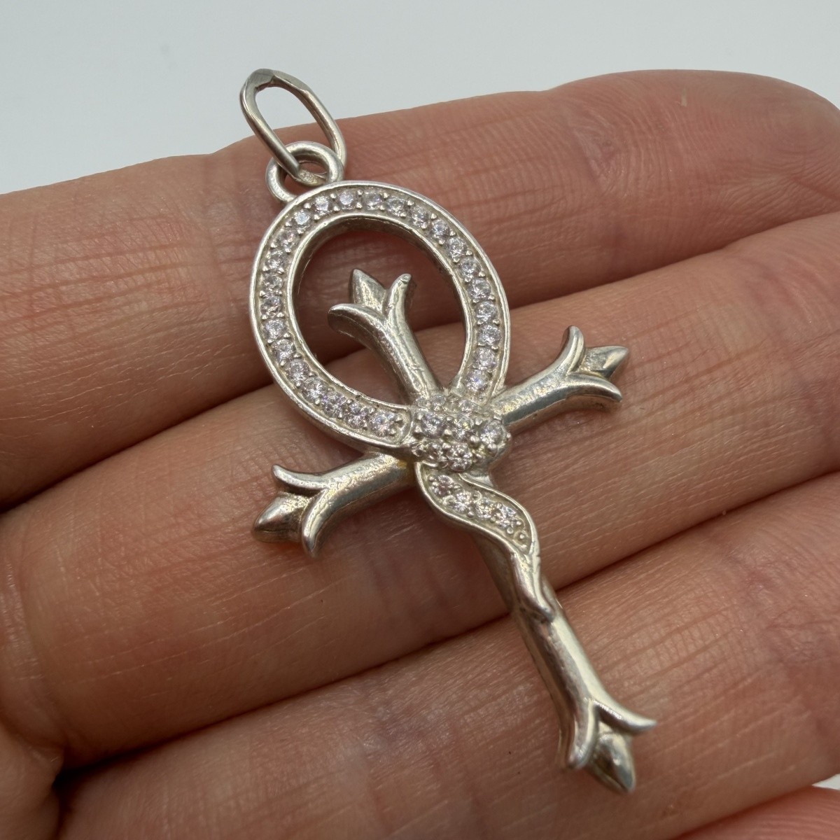 Vintage Pendant Icon Cross Sterling Silver 925 Jewelry Stamped Beautiful 3.63gr