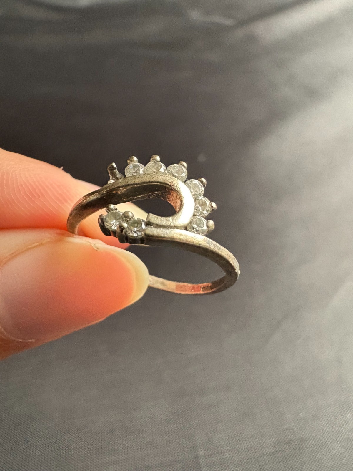 925 Sterling Silver 6 Rings Lot For Repair Missing Small Stones -Different Sizes