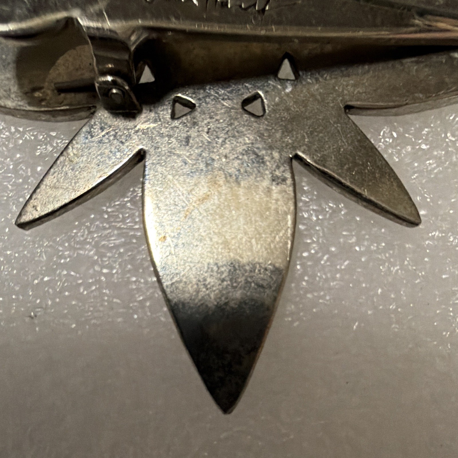 Vintage Signed John Hardy Starburst Bali Star Silver Tone Scarf Dress Clip