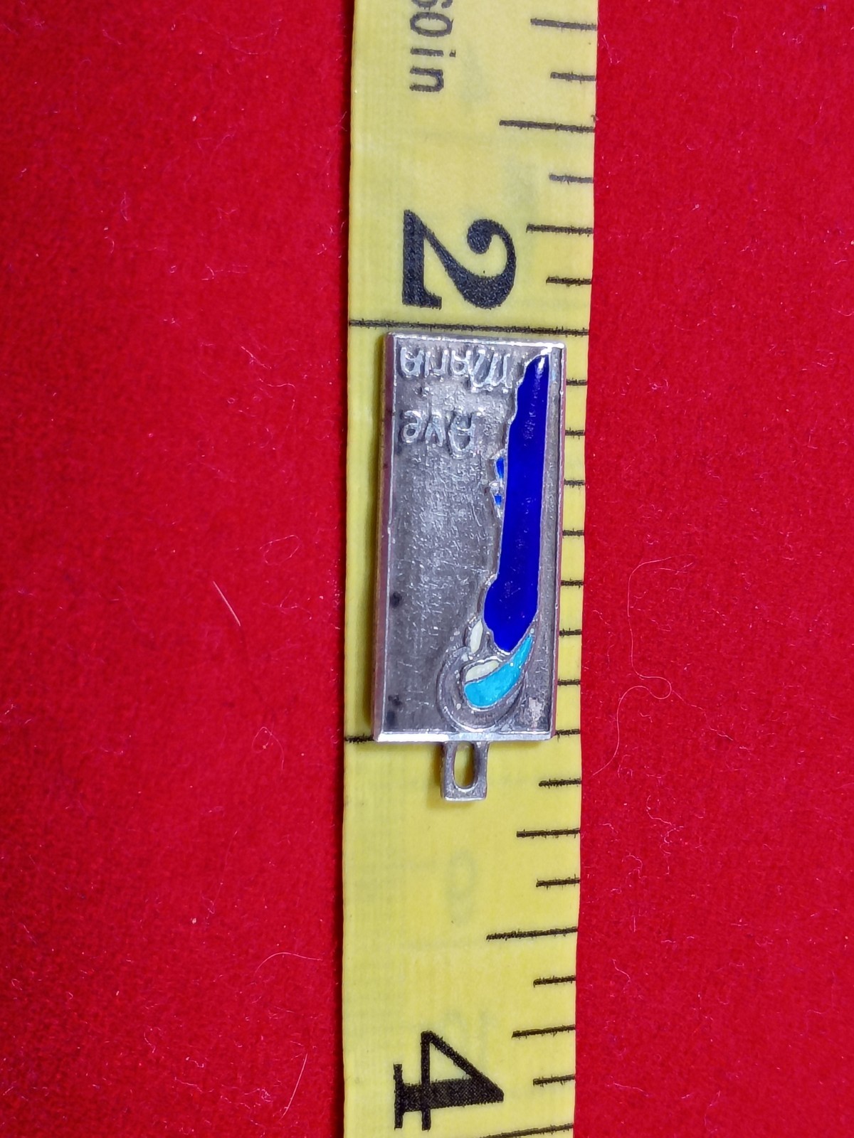 2 Pendent Ottaviani Enamel/Sterling Pendant Ave Maria And Our Daily Bread Italy
