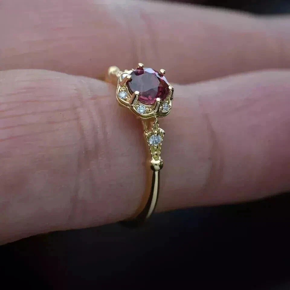 2Ct Art Deco Style Round Lab Created Ruby & Ruby Engagement 14K Gold Finish Ring