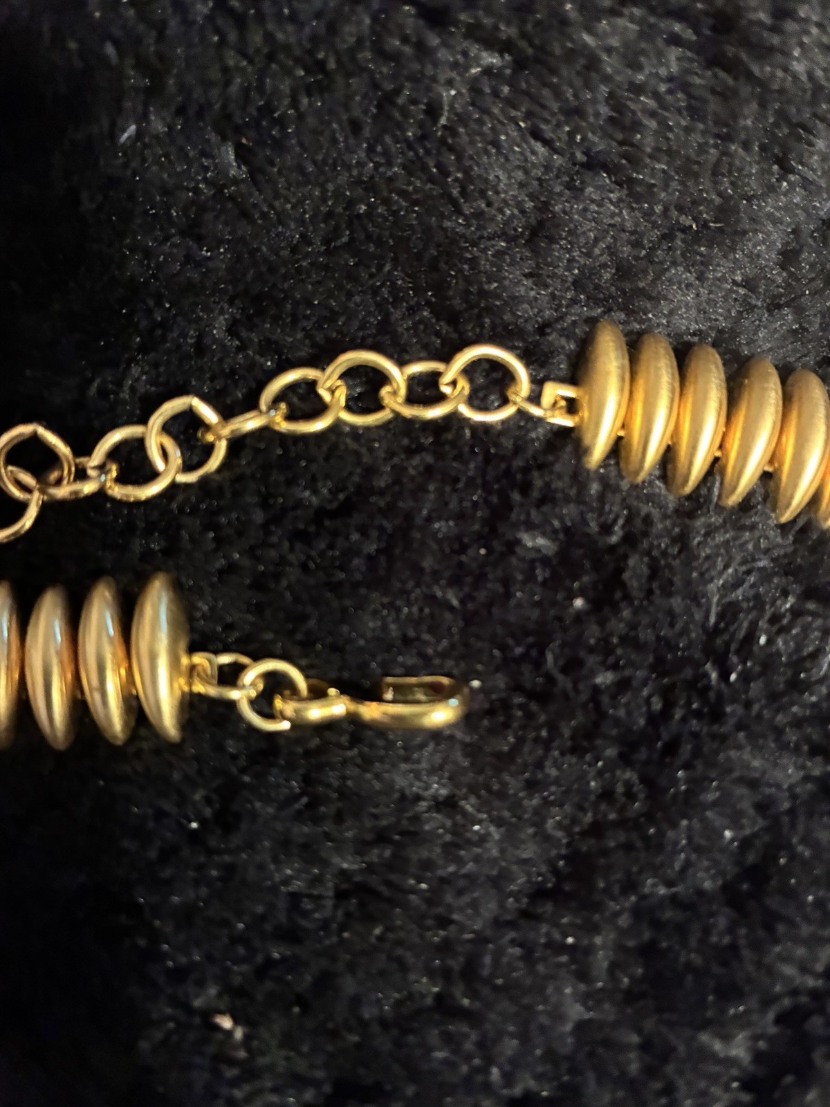 Monet Vintage Gold Tone Graduated Fringed Spike Collar Necklace Textured Finish