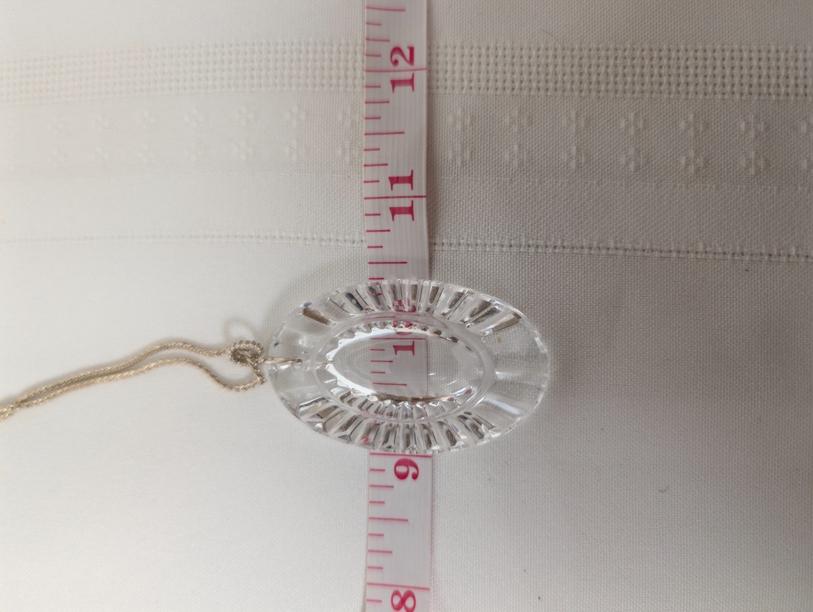Vintage Waterford Crystal Large Pendant 925 Silver Chain Necklace