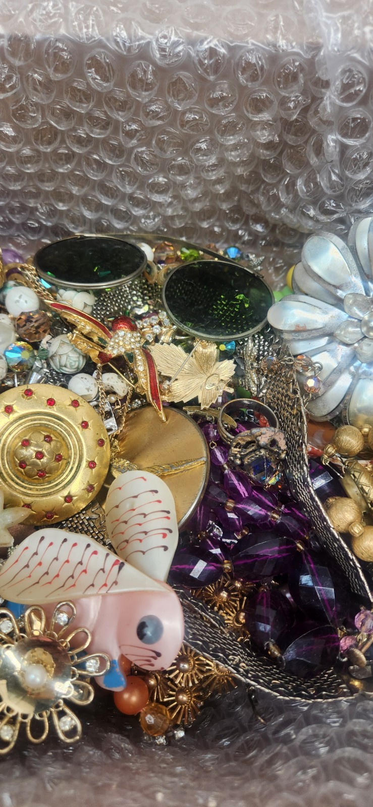 8lbs True Vintage Jewelry Lot Signed Unsigned Repair Wear