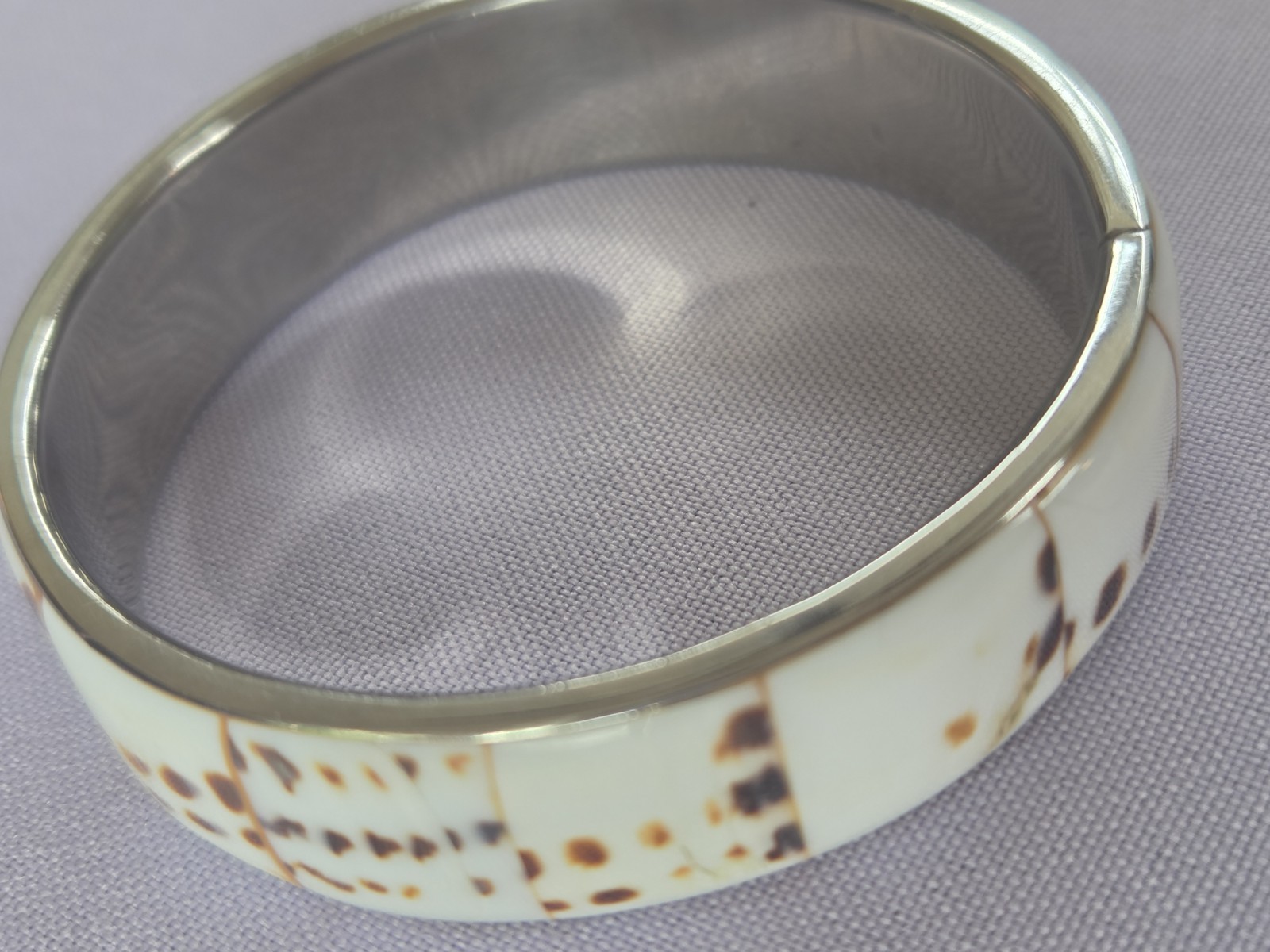 Tiger Cowrie Shell Bracelet Set Vintage Beach Natural Cream Brown White