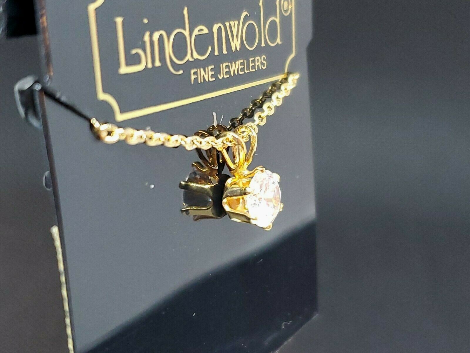 Vintage Lindenworld Fine Jewelers Cubic Zirconia NOS Brand New Necklace 18″