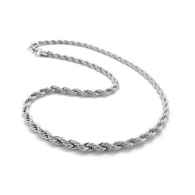 Wholesale 5 PCS 1 Lots 2mm Twist Chain Rope Necklace 16-24 Inch Men Woman