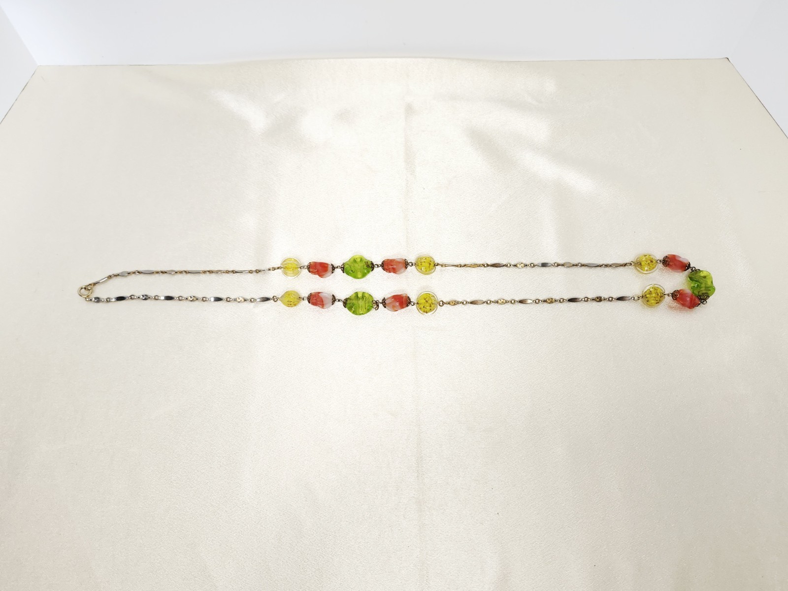 Vintage 36″ Long Artisan Crafted Art Glass Beaded Necklace – Venetian Or Czech?