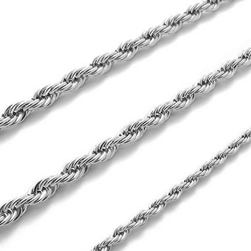 Wholesale 5 PCS 1 Lots 2mm Twist Chain Rope Necklace 16-24 Inch Men Woman