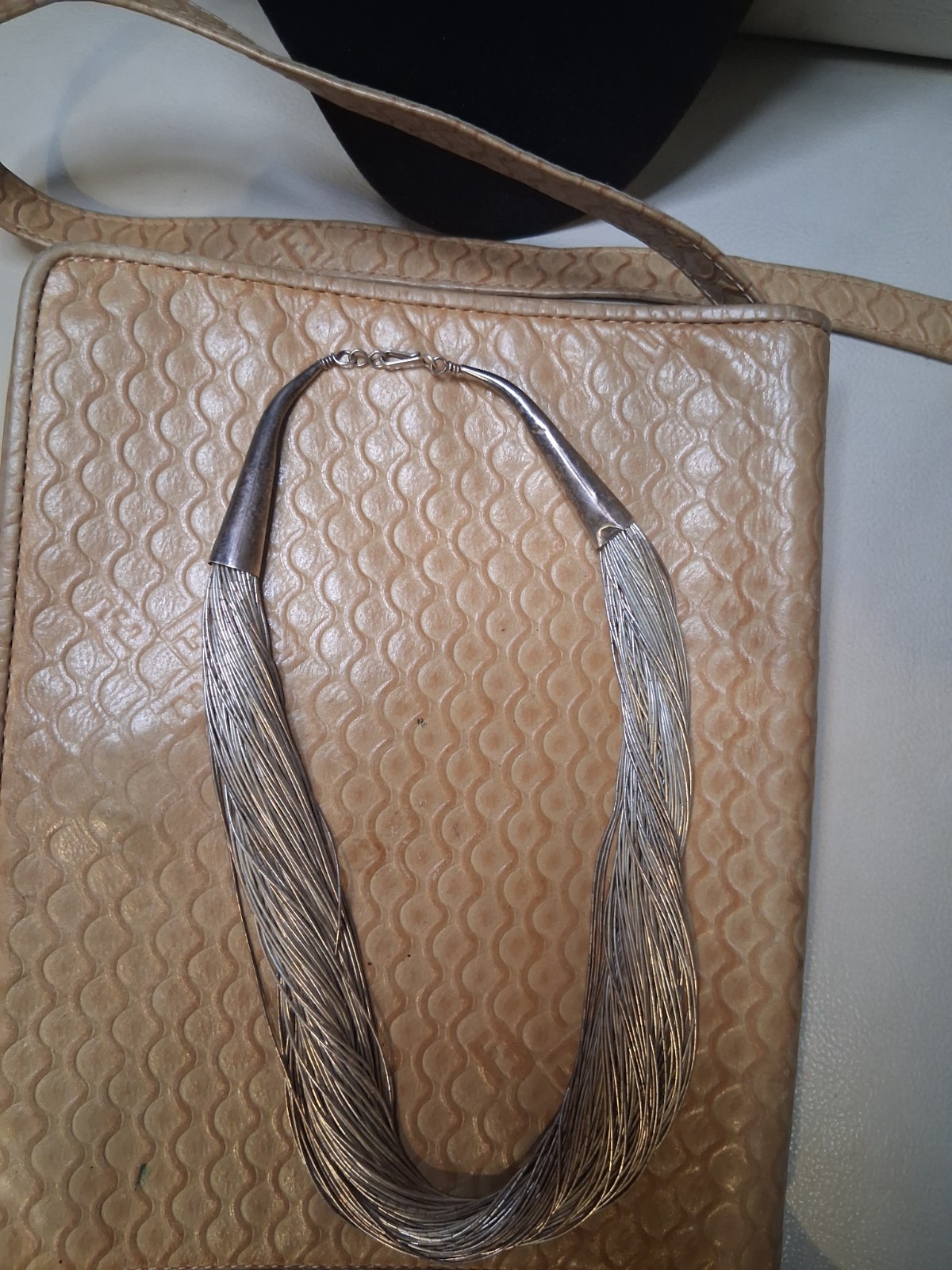 AMAZING 100 Strand Liquid Silver Necklace 16in
