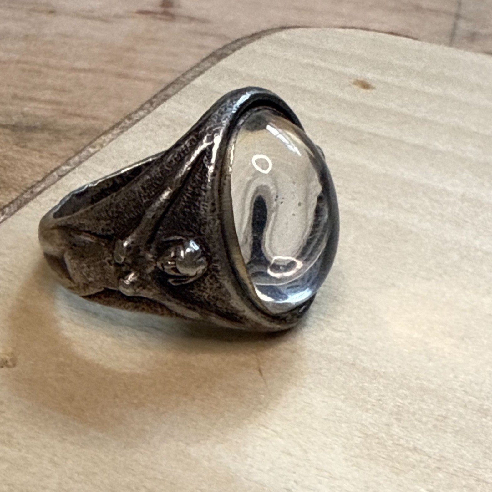 Brutalist Art Jewelry Ring | Figural Male & Female Forms | WLP Signed Studio Sil