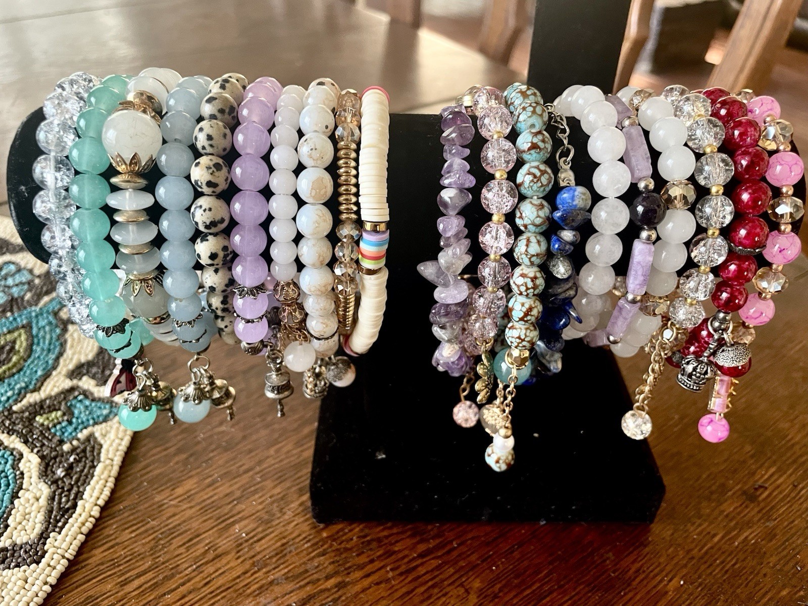 40 Trendy Bohemian Bracelet Mixed Lot Retro Vintage Crystal Healing