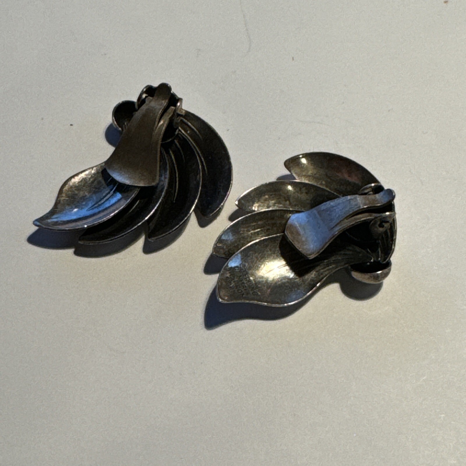 N.E. From (Niels Erik) Denmark Sterling Earrings Vintage Mid Century Modern