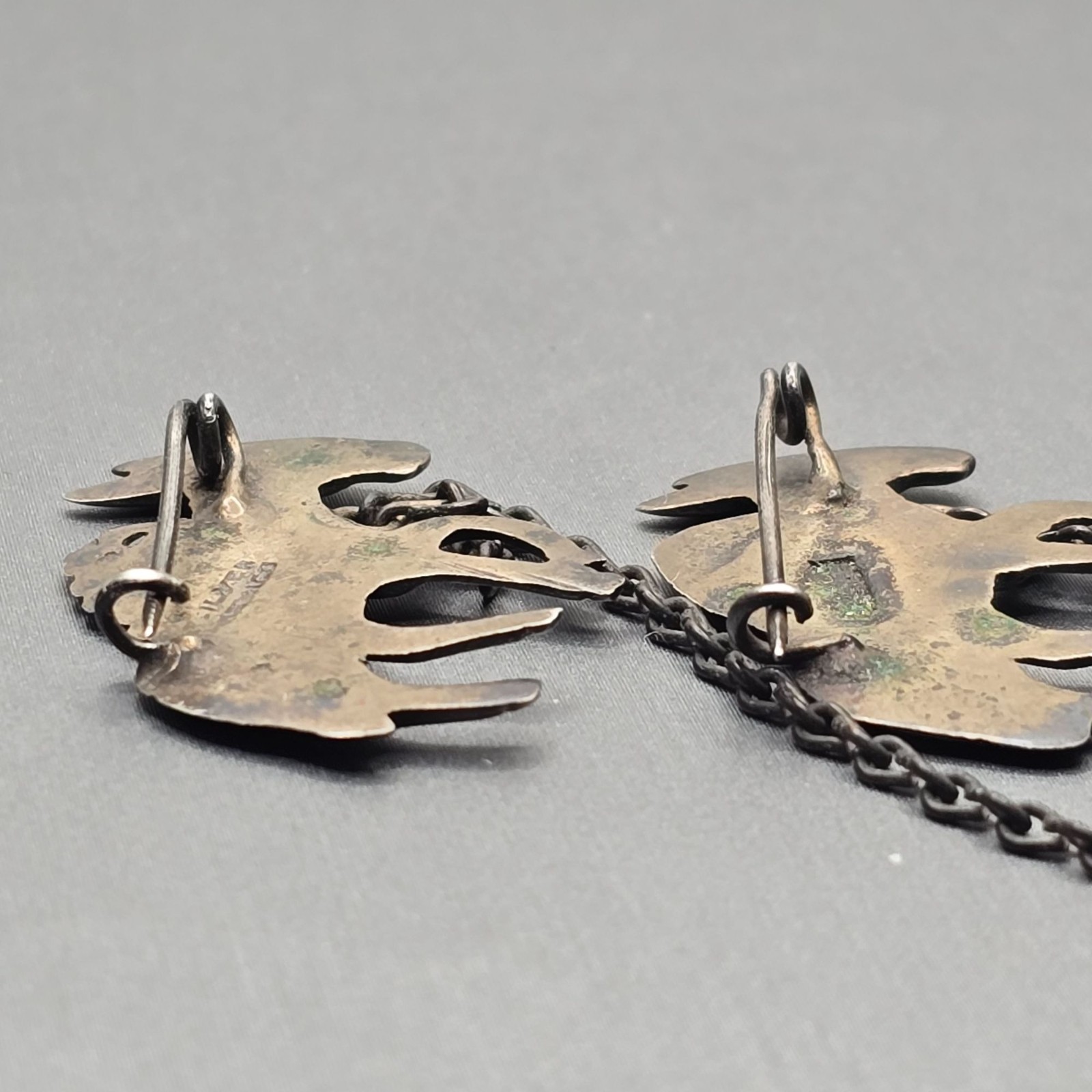 VTG Los Castillo Silver Donkey Brooch Partial 2 Mule Pin Mexico