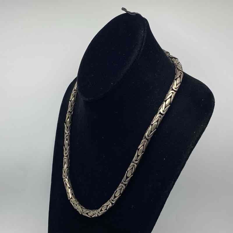 Sterling Silver 925 Heavy Byzantine Chain Necklace 22″ 6.5mm 137.7g
