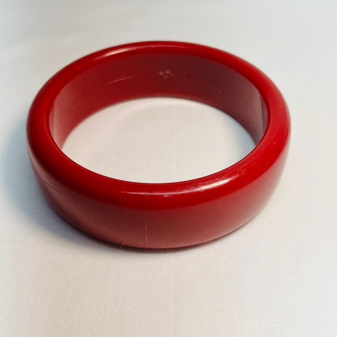 VINTAGE Burgundy Bangle Bracelet 16 in Necklace Lobster Claw Safety Clasp Chain