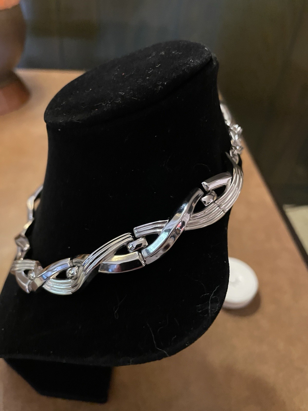 Vintage Trifari Silver Tone Chunky Link Collar 16 1/2 in
