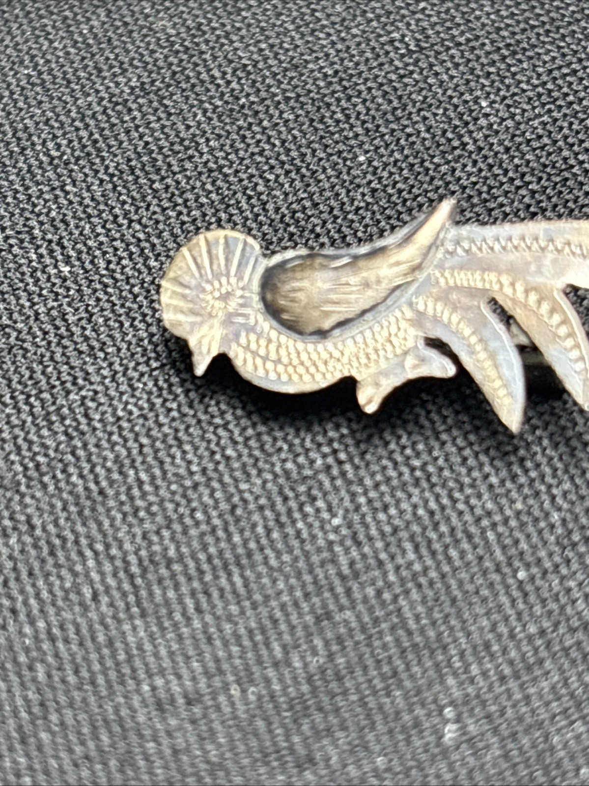 VINTAGE GUATEMALA 900 SILVER QUETZAL BIRD OF PARADISE PIN BROOCH 1.5″ ETCHED 114