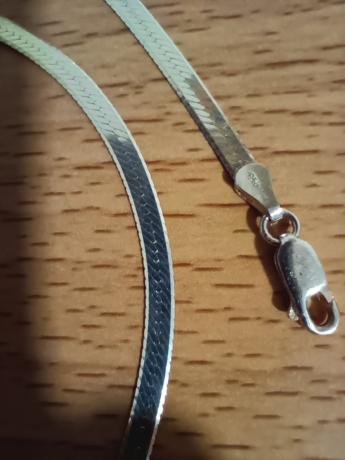 Vtg 925 Italian Italy Sterling Silver 3.5mm Herringbone Chain Necklace 20 1/4″