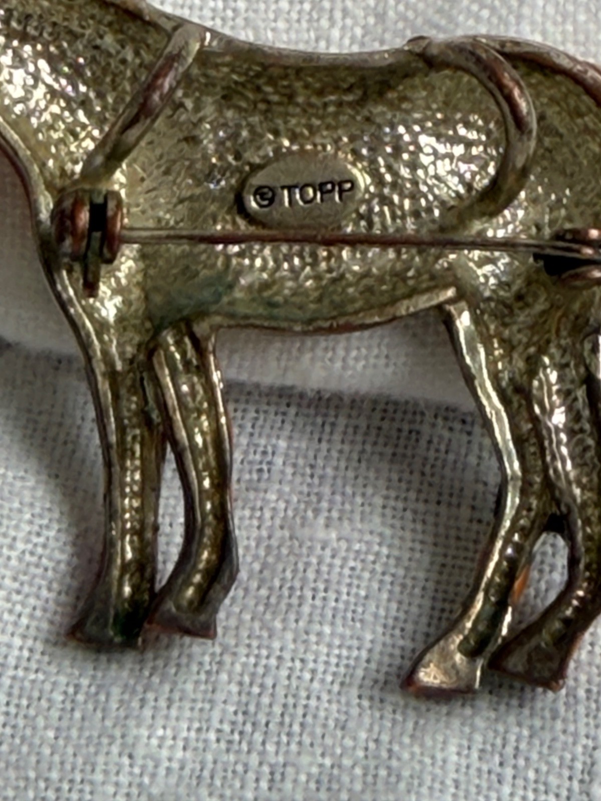 Vintage TOPP Trail of Painted Ponies Navajo Pony Enamel Horse Brooch Pendant Pin