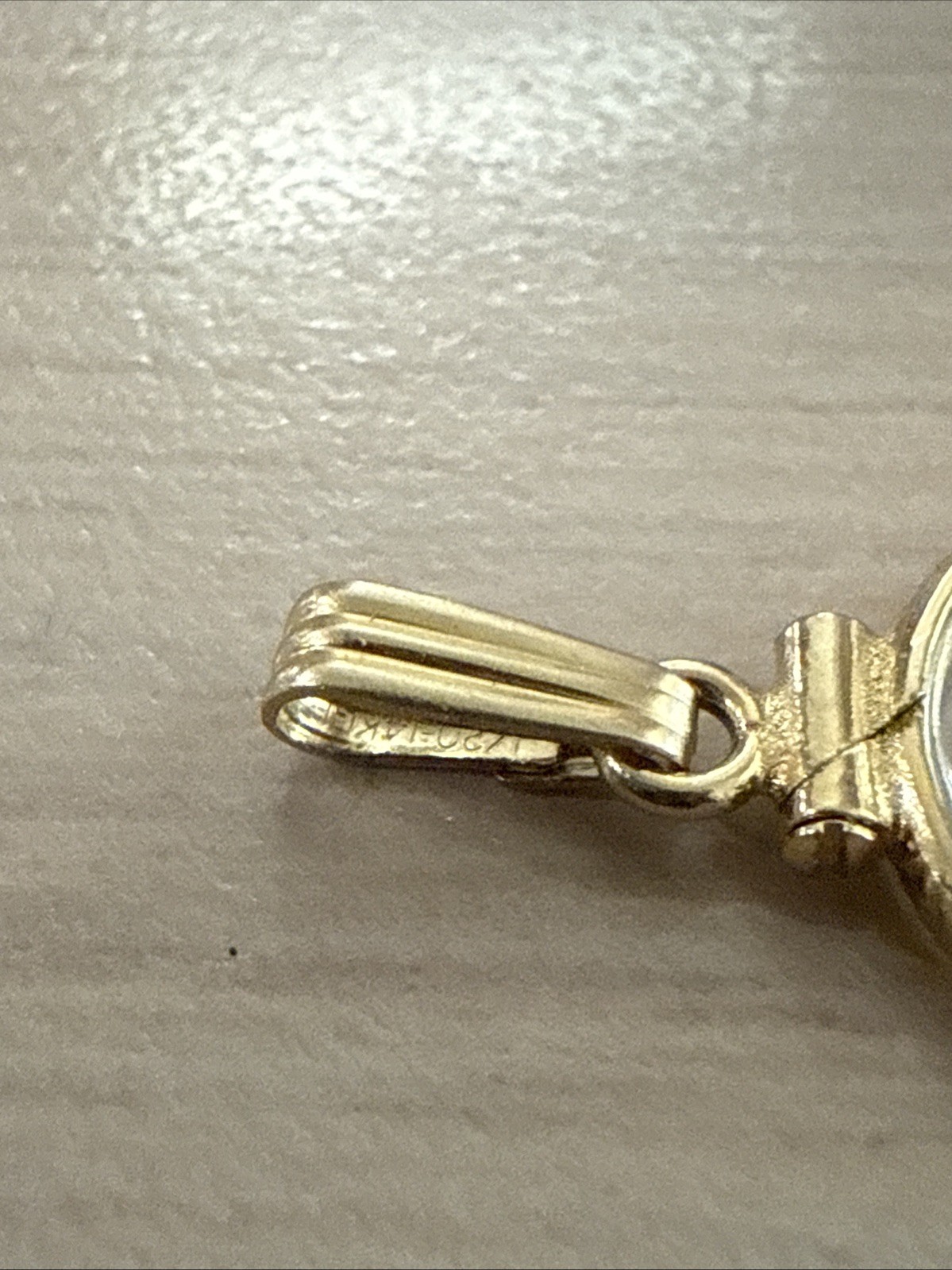 Vintage Gold Filled Frame Charm With Gold Flakes Pendant
