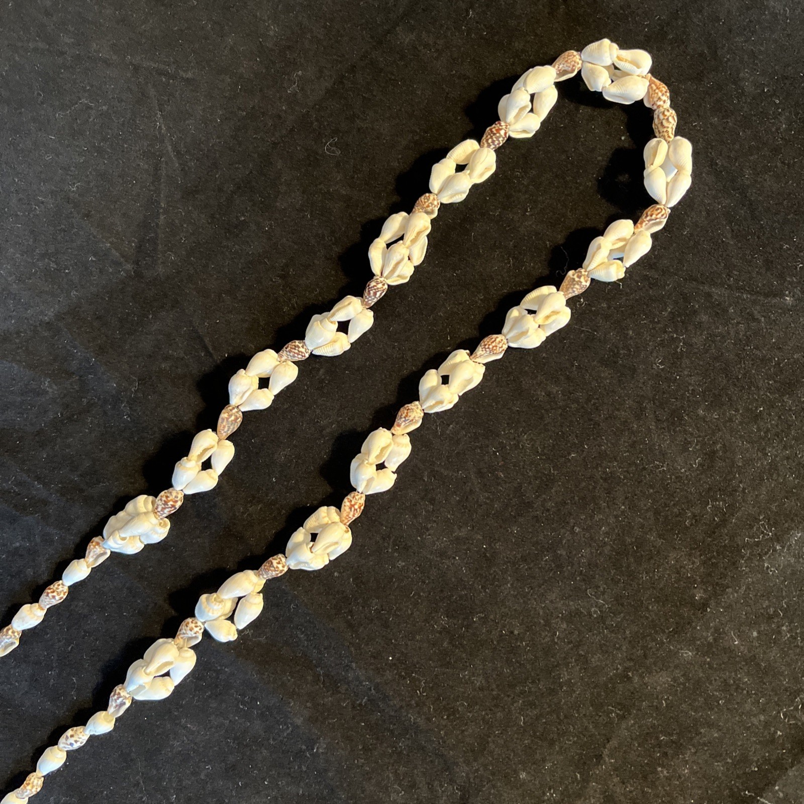 Long Sea Shell Necklace Tiny Whelks 35in Natural Real Seashells Handmade