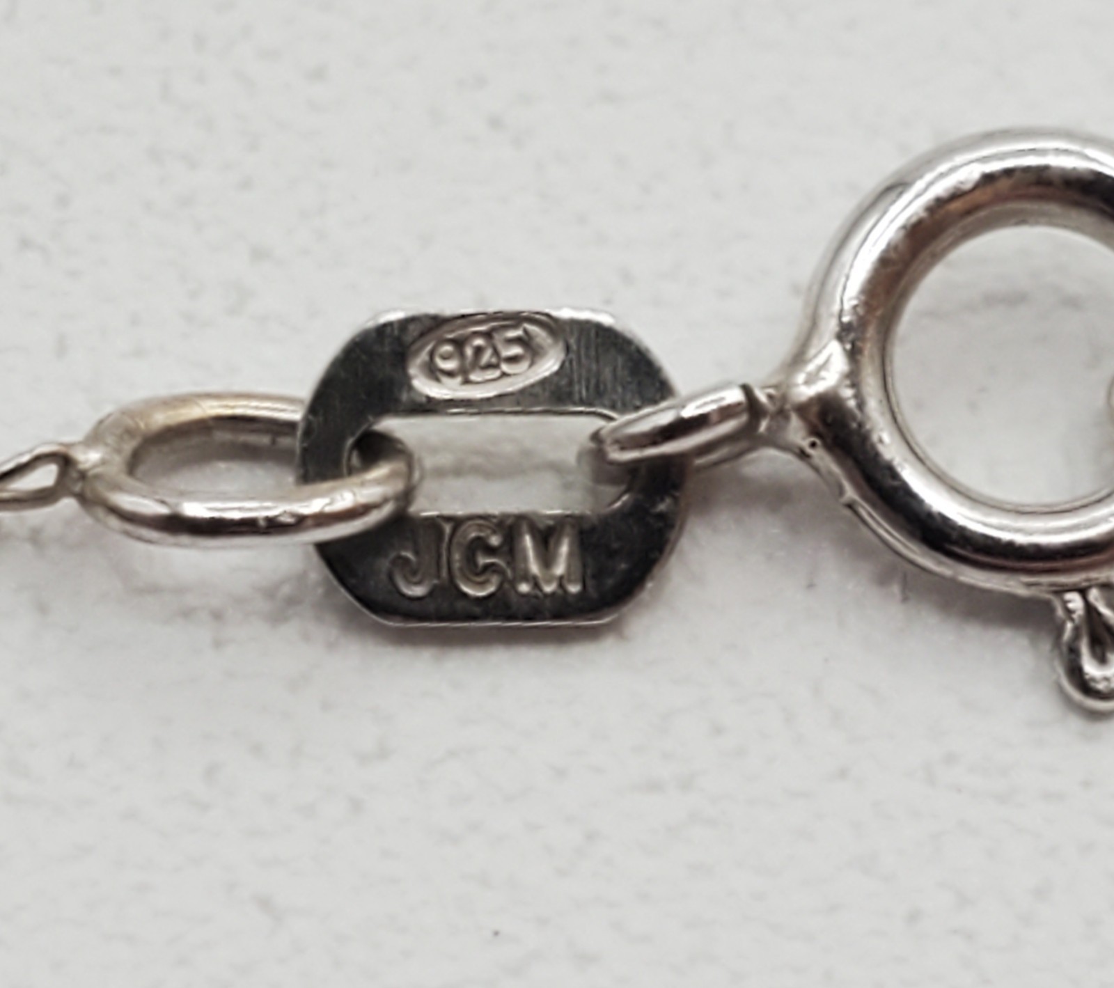 VTG 925 CZ Cross 16in Dainty Necklace 925 Sterling Silver 6.6gtw Tiny Signed JCM