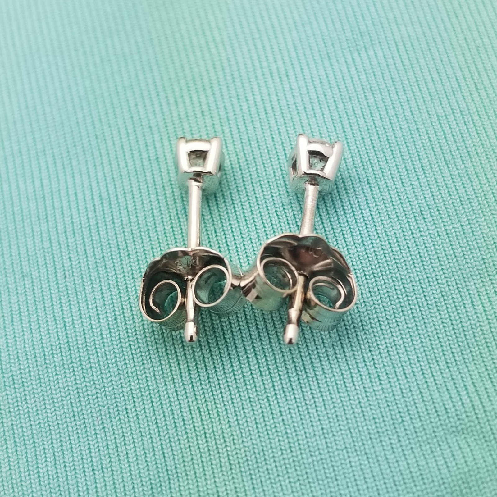 14K White Gold Diamond Stud Earrings, .14CTW, Vintage, Every Day Studs