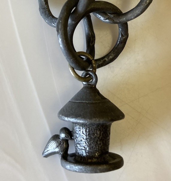 Smith & Hawken CLIFT Garden Charm Bracelet PEWTER Birdhouse & Bird Lover Feeders