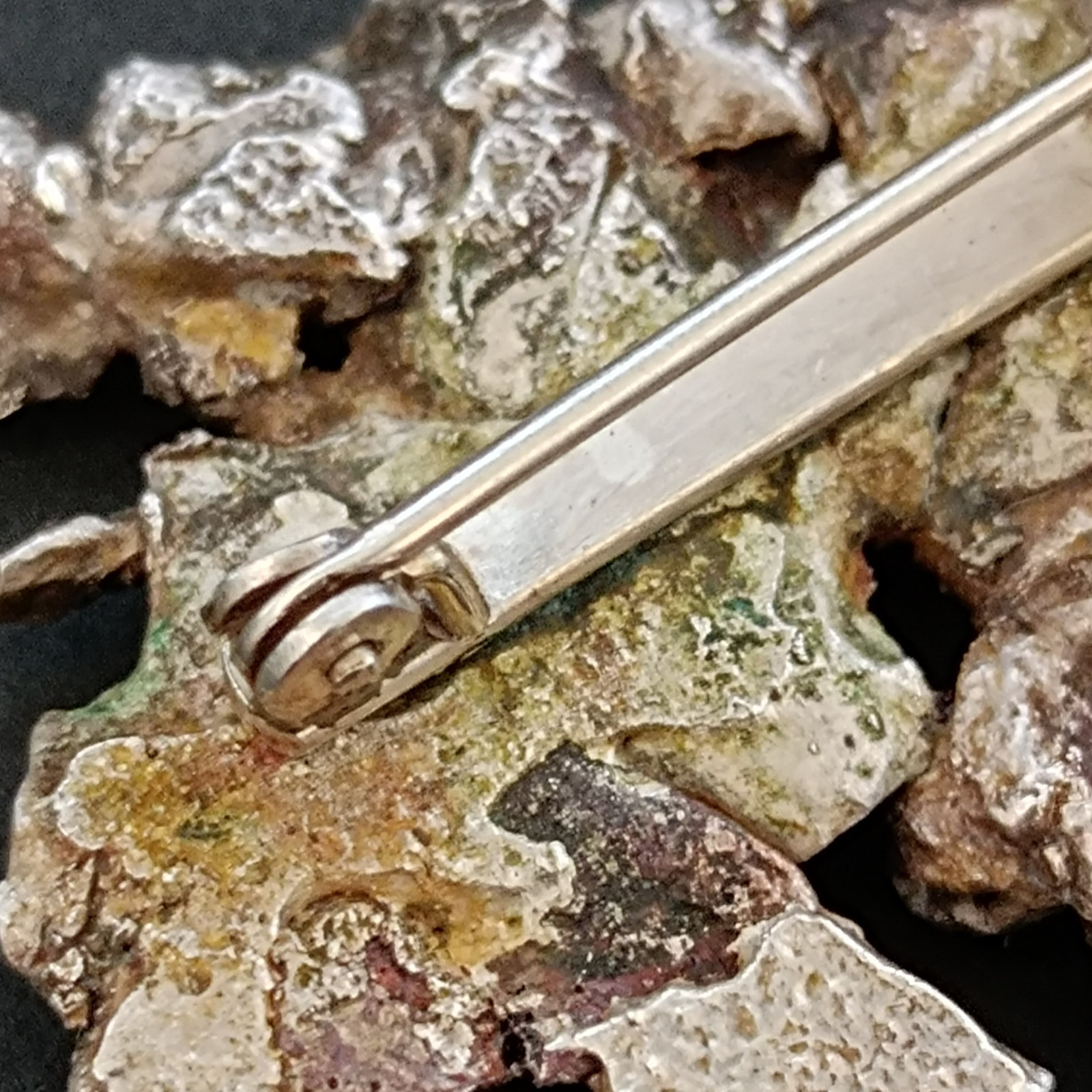 Brutalist Sterling Silver Brooch Modernist Abstract Sculptural Statement Artisan