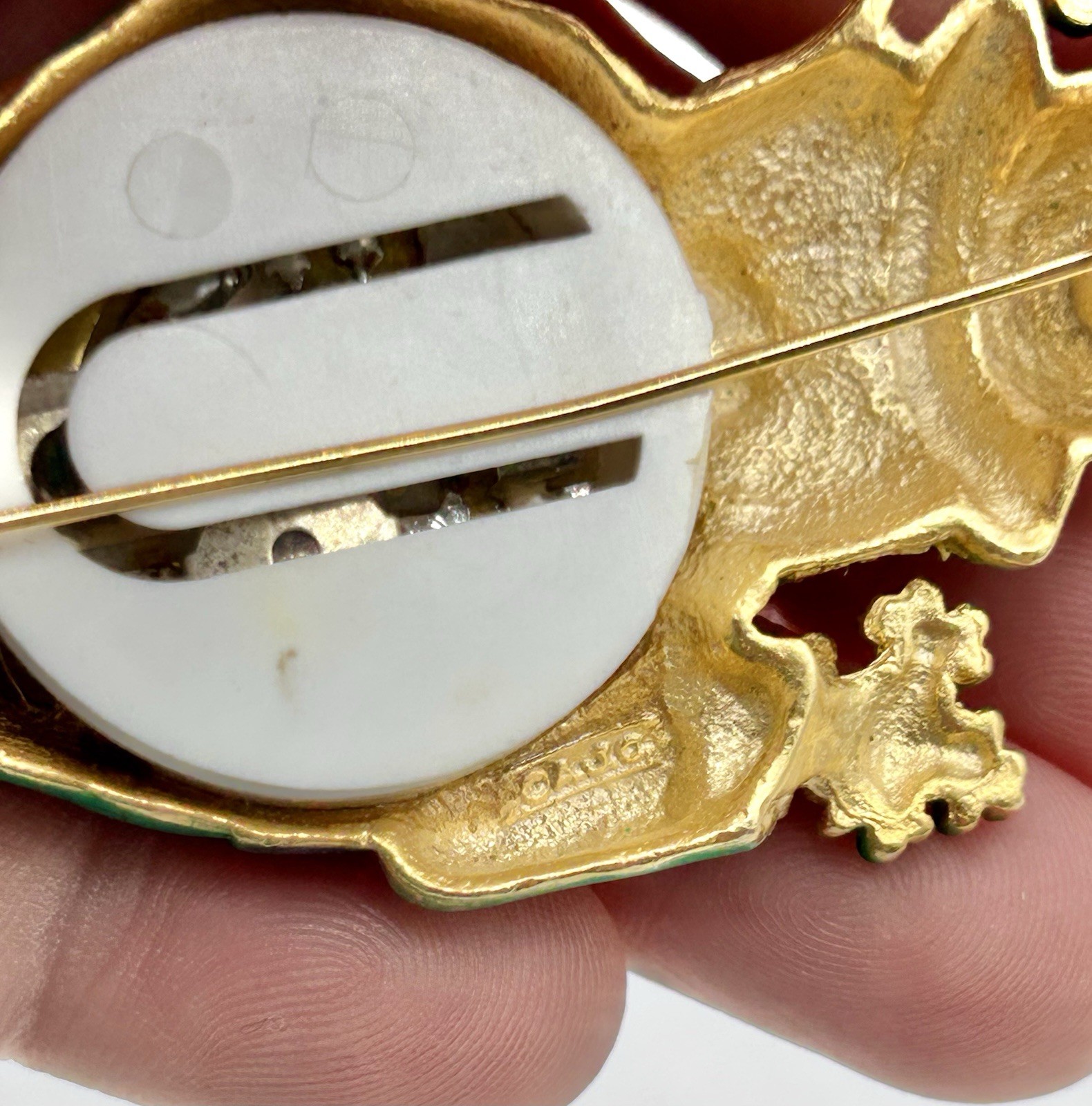 AJC Leprechaun Brooch Large Attached Not Working Sound Piece 3″