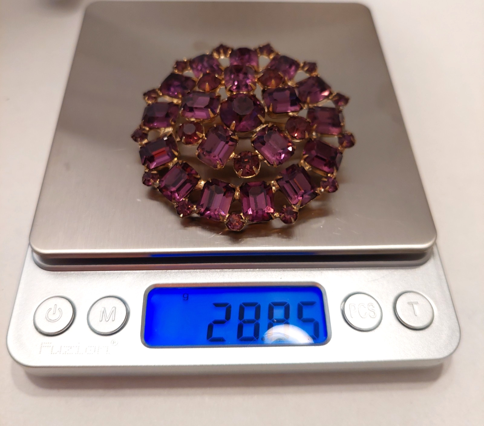 Vintage Weiss 2 1/2 Inch Purple Lavendar Brooch – Georgeous!!