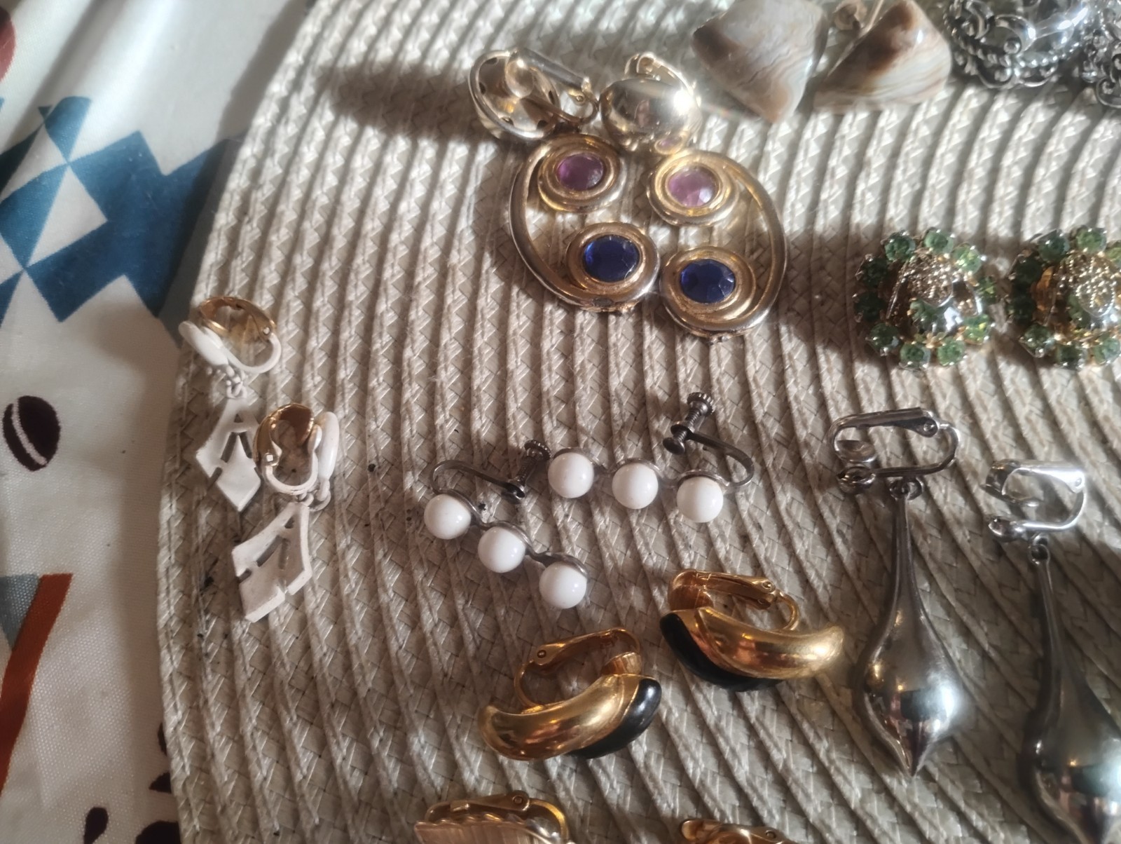 32 Pairs Of Vintage Clip On Earrings