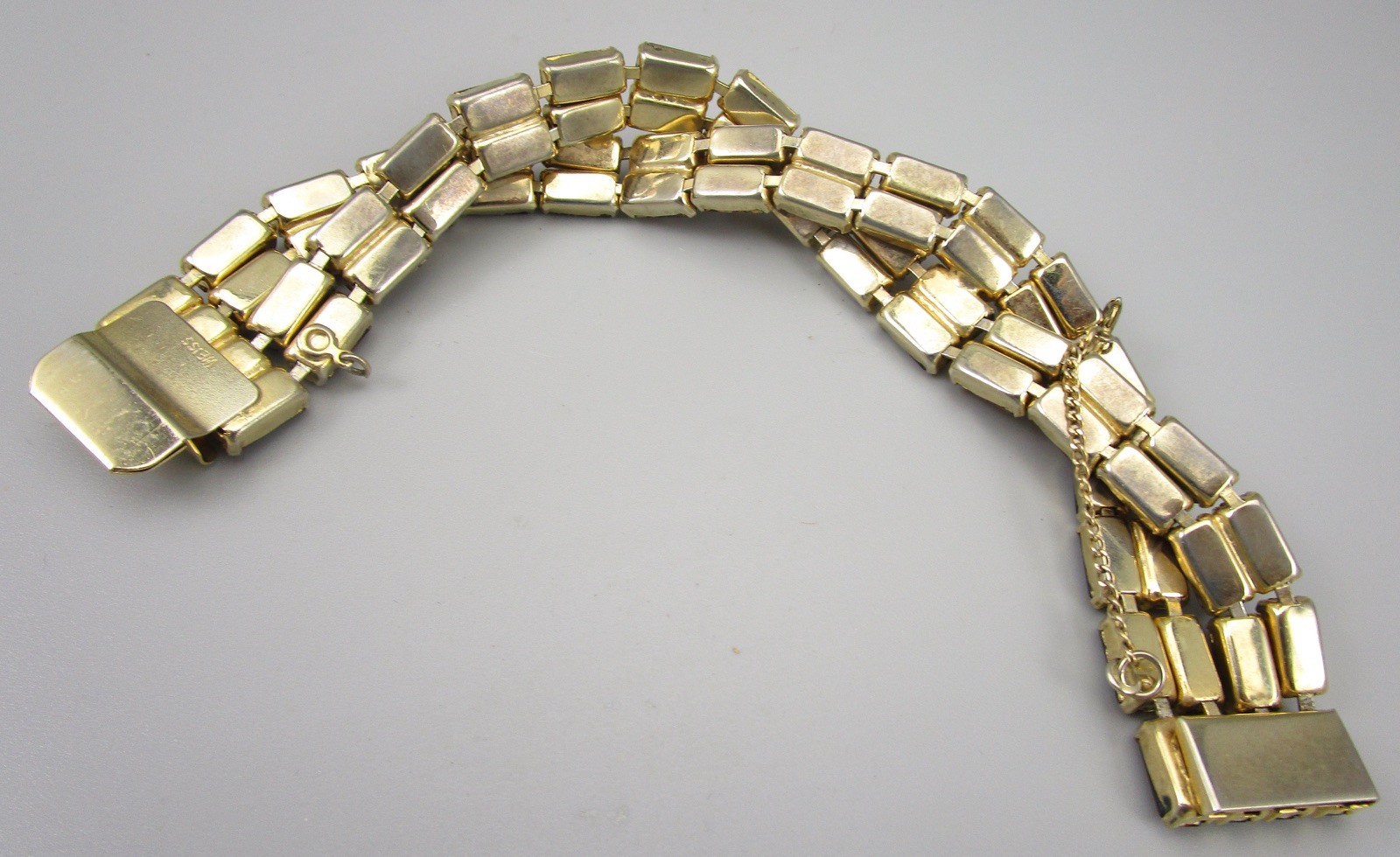 DAZZLING VINTAGE SIGNED WEISS TOPAZ RHINESTONE NECKLACE BRACELET EARRINGS SET