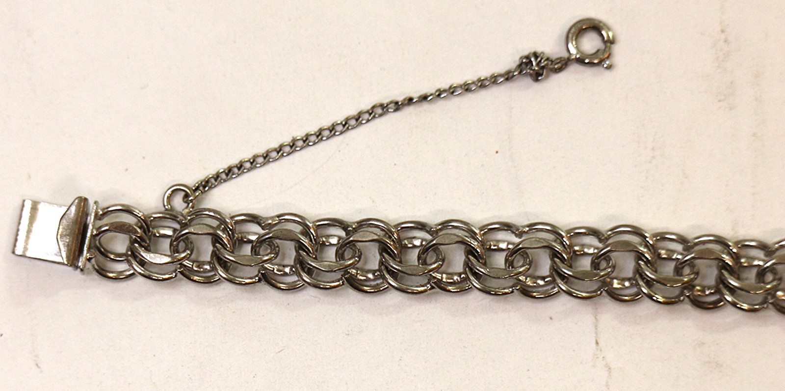 Vintage Jacoby Bender Double Side Classic Starter Charm Bracelet,Sterling Silver