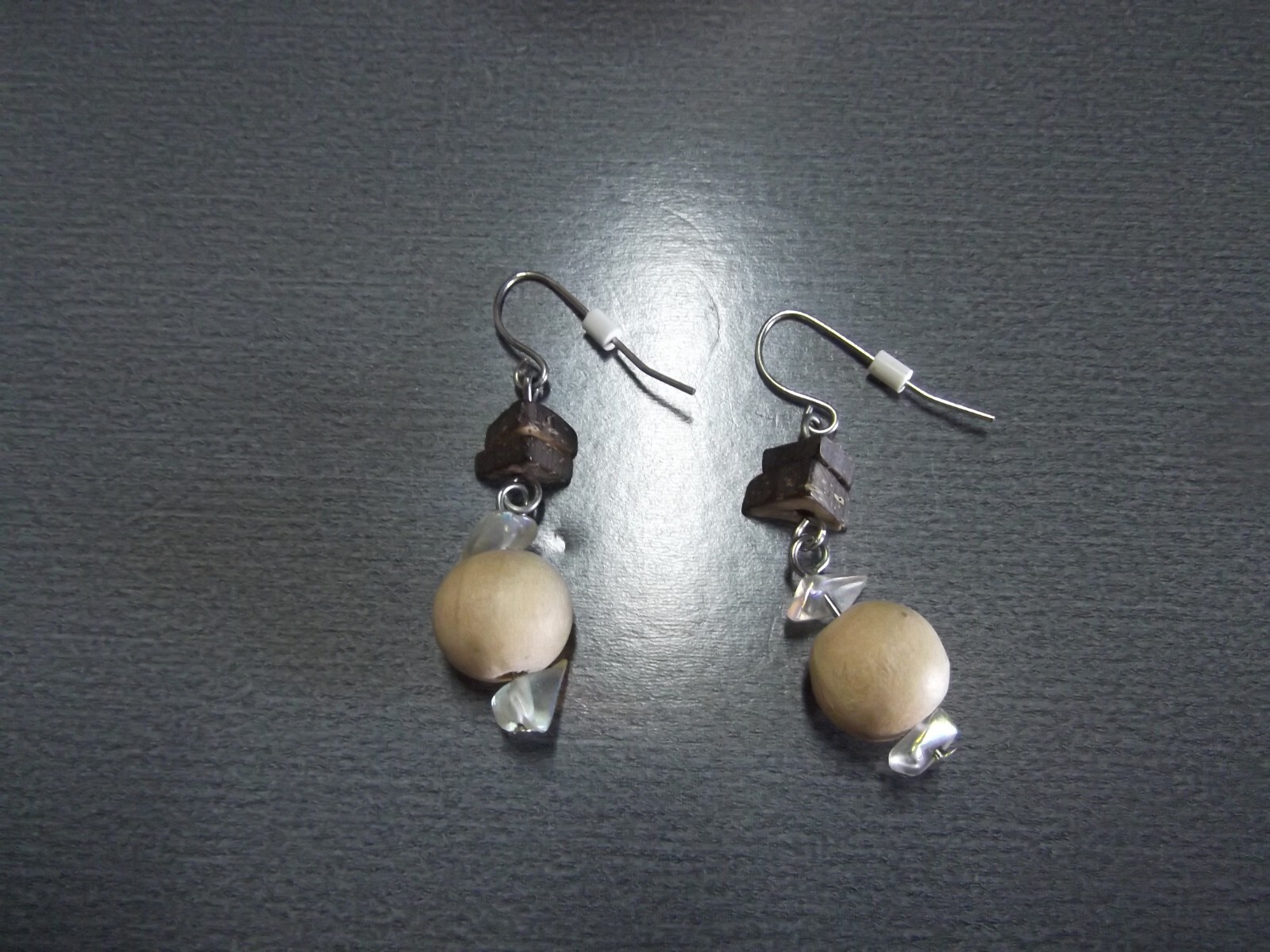 1 Pair Old 2″in Wood Different Shapes Danglers