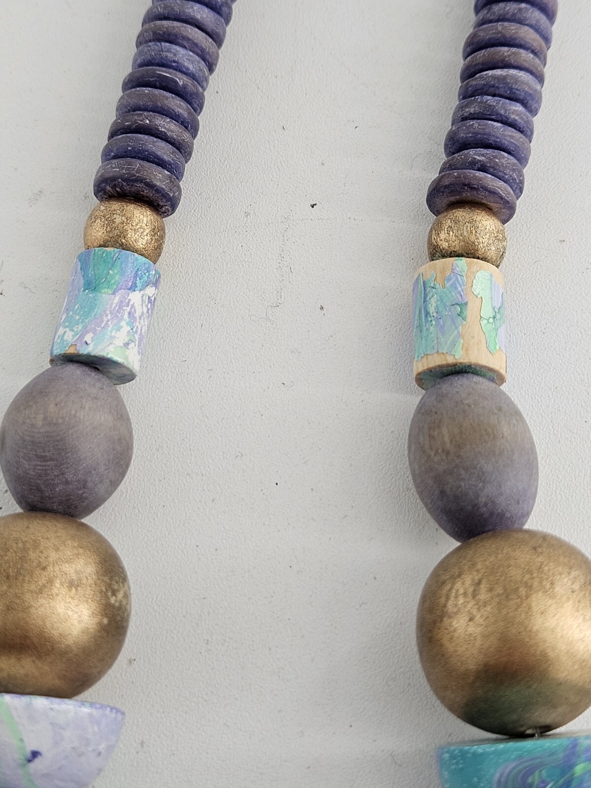 Vintage Unique Necklace Lot Multi Color Mixed Materials And Styles