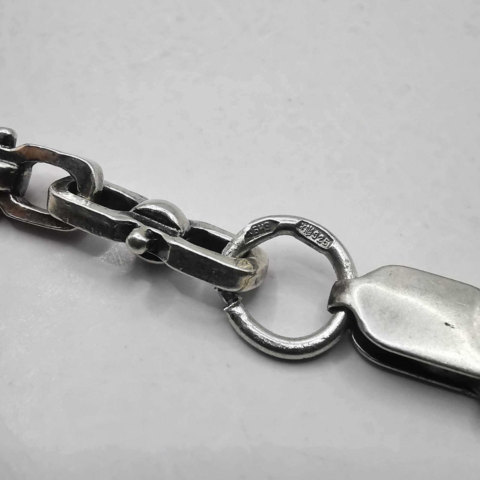 Vintage 925 Sterling Silver Chain Necklace Signed 45cm 25.99g Elegant Jewelry