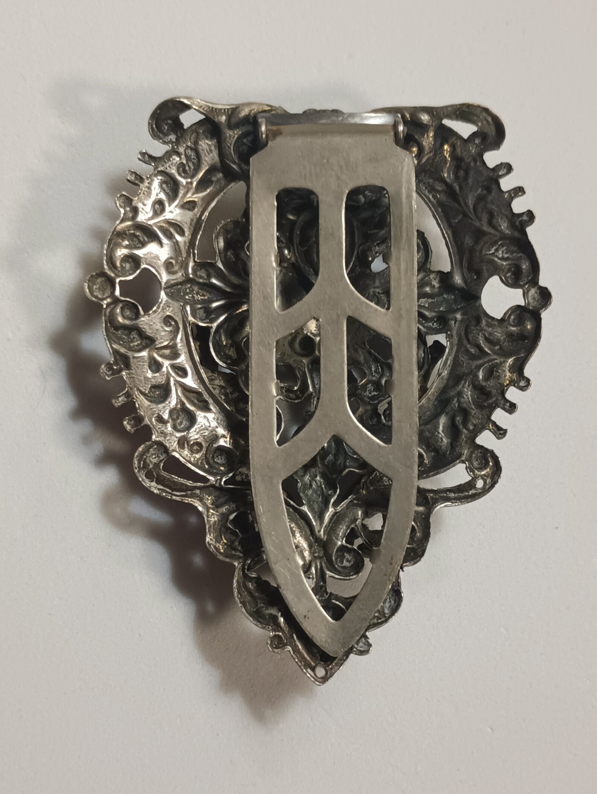Rare, Vintage Broach/Dress Clip from 1895 To 1910 Era. Sterling Silver Plated.