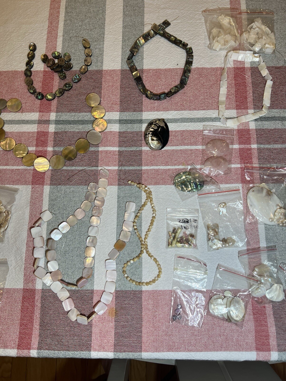 Mother Of Pearl Strands Lot Collection And Other Beautiful Shell Jewelry Pieces