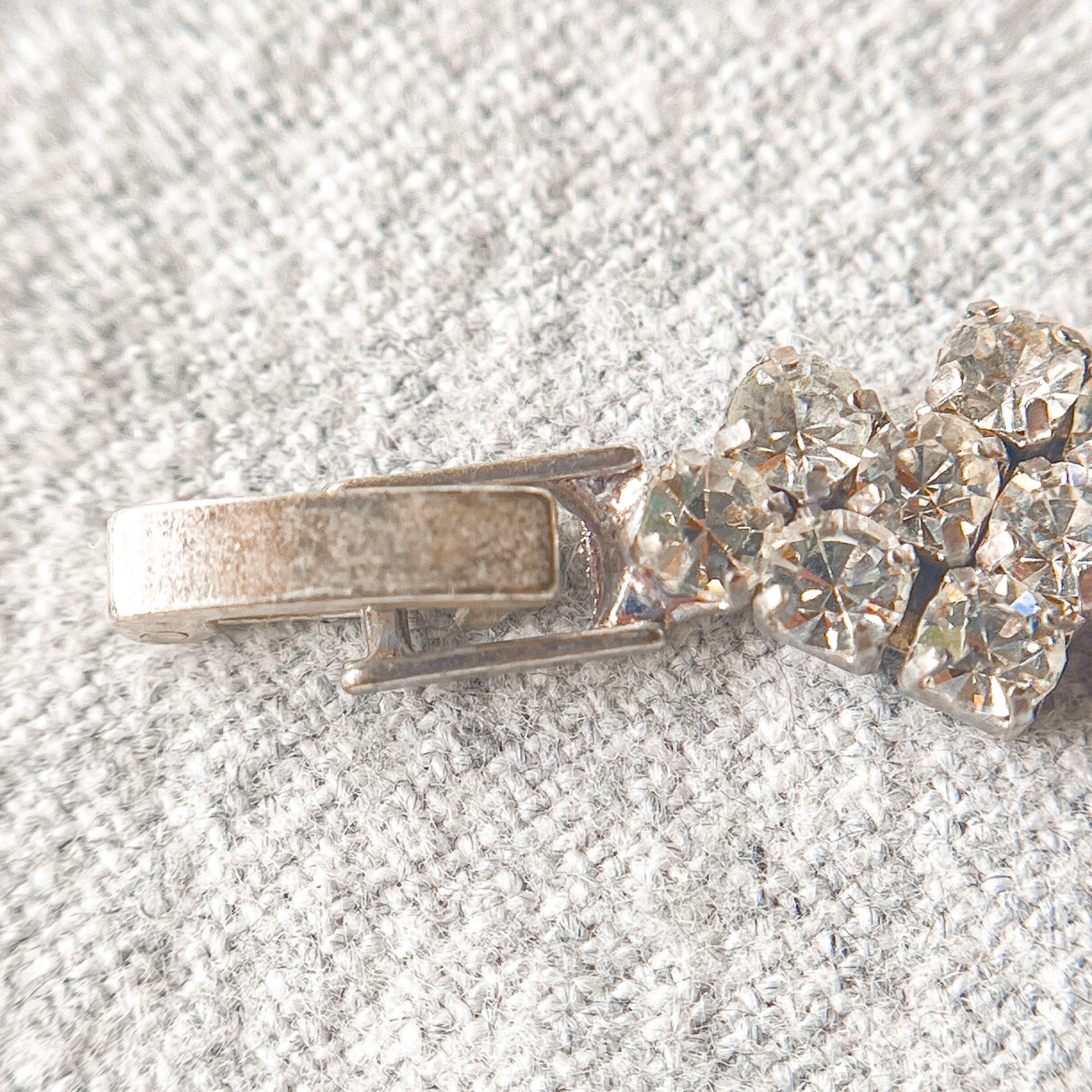 Vintage 1950s MCM Four-Row Rhinestone Tennis Bracelet Estate Costume Jewelry
