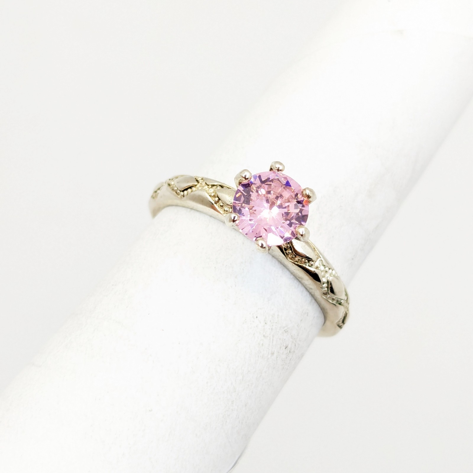 Vintage Luxury RING Silver 925 with Chic Bright Stone -size: 7.75US (17.5mm)| #8