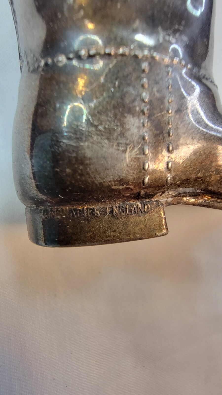 Silver Plated Cowboy Boot England Made Collector 11oz Western Paperweight GIFT