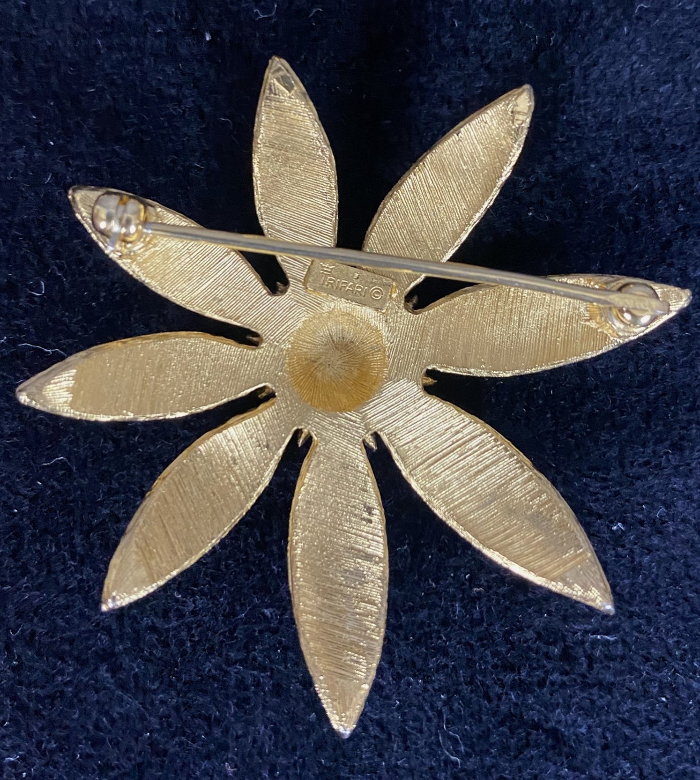 Vintage Signed Crown Trifari Jewelry, Bracelet, 3 Broochs, 4 Pair Clip Earrings