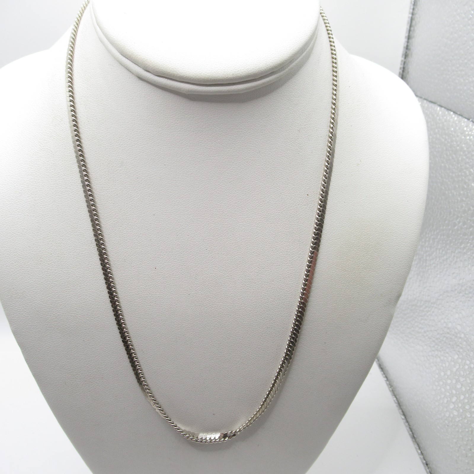 Gray and White Faux Pearl Collar Necklace Vintage