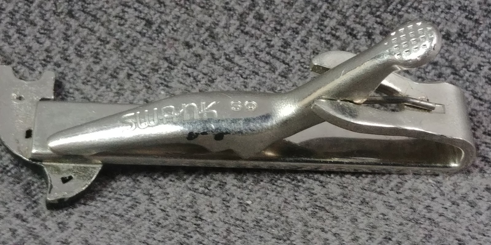 4 Tie Bar Clip Watch Chain Fob Marvel Sterling Silver Swank Comedy Tragedy Masks